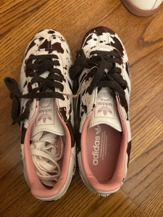 Brand new with tags cow print adidas sambas - Picture 1 of 3